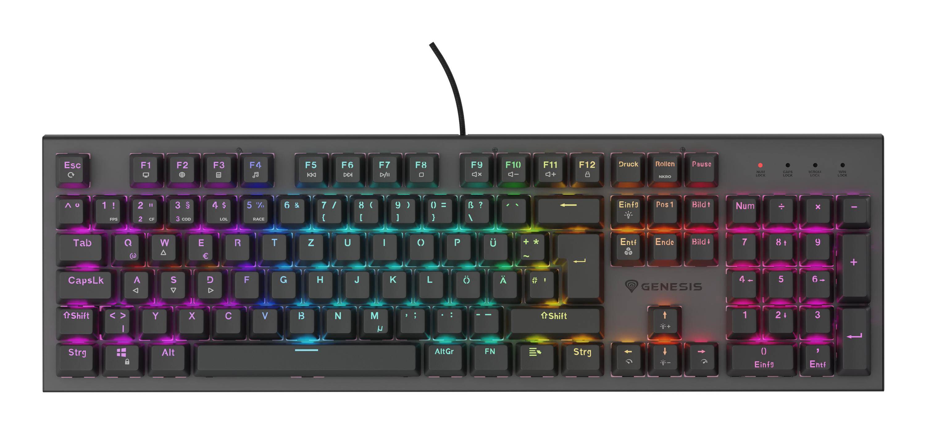 NATEC - Gaming Tastatur Thor 303 silent kabelgeb. De - Tastatur