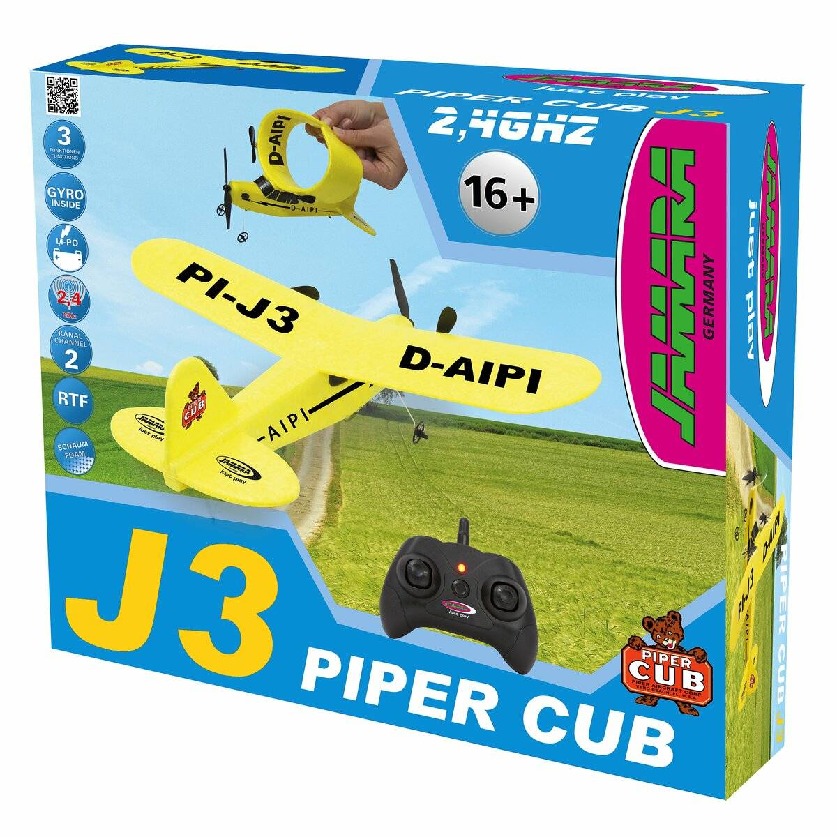 JAMARA - J3-CUB Flugzeug Gyro 2CH 2.4GHz