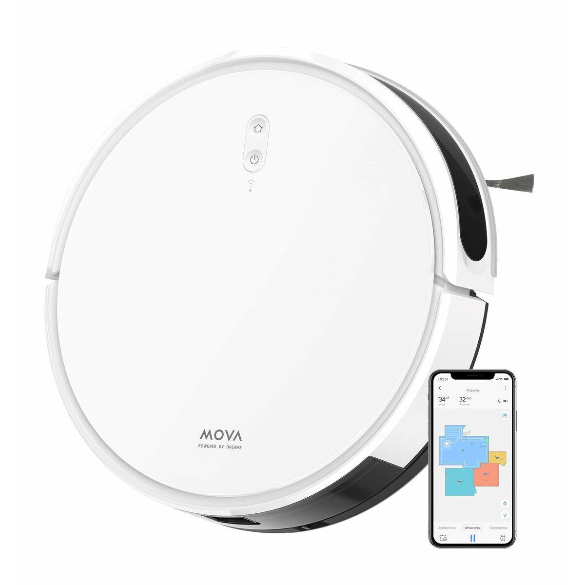 Dreame Mova M1, Beutellos, Weiß, Rund, 0,3 l, 0,22 l, LiDAR