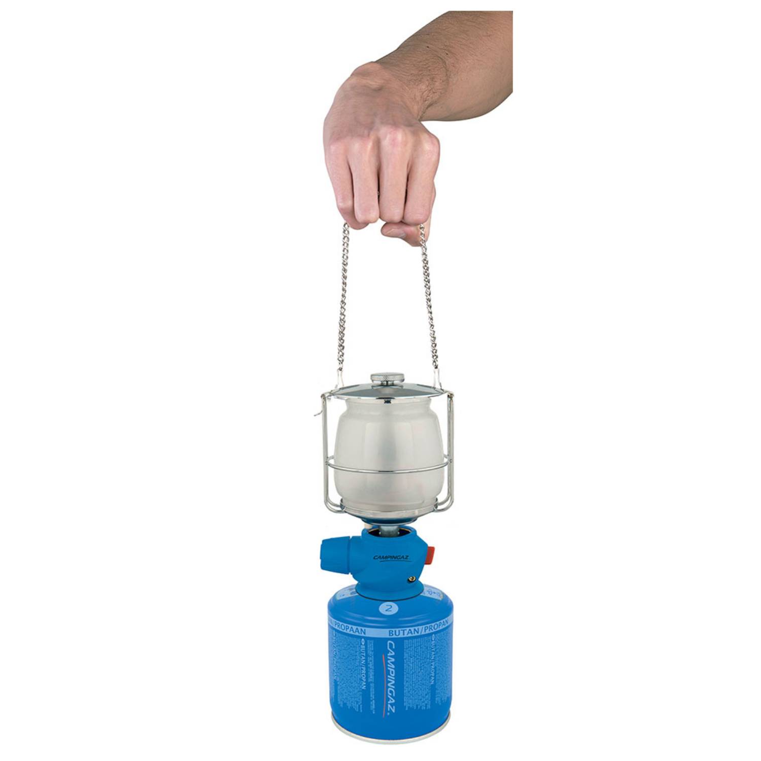 Camping Gaz Campingaz Lumostar Plus PZ, Kraftstoffbetriebene Campingleuchte, Blau, Silber, Durchscheinend, Glas, Metal