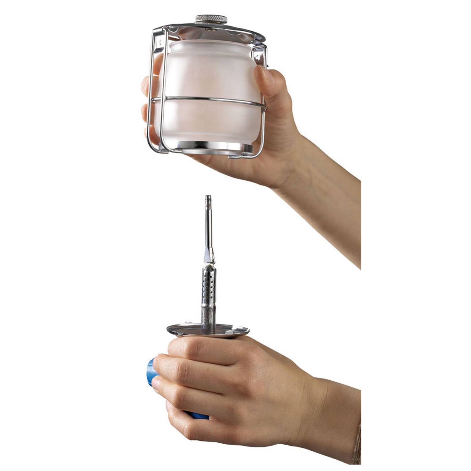 Camping Gaz Campingaz Lumostar Plus PZ, Kraftstoffbetriebene Campingleuchte, Blau, Silber, Durchscheinend, Glas, Metal