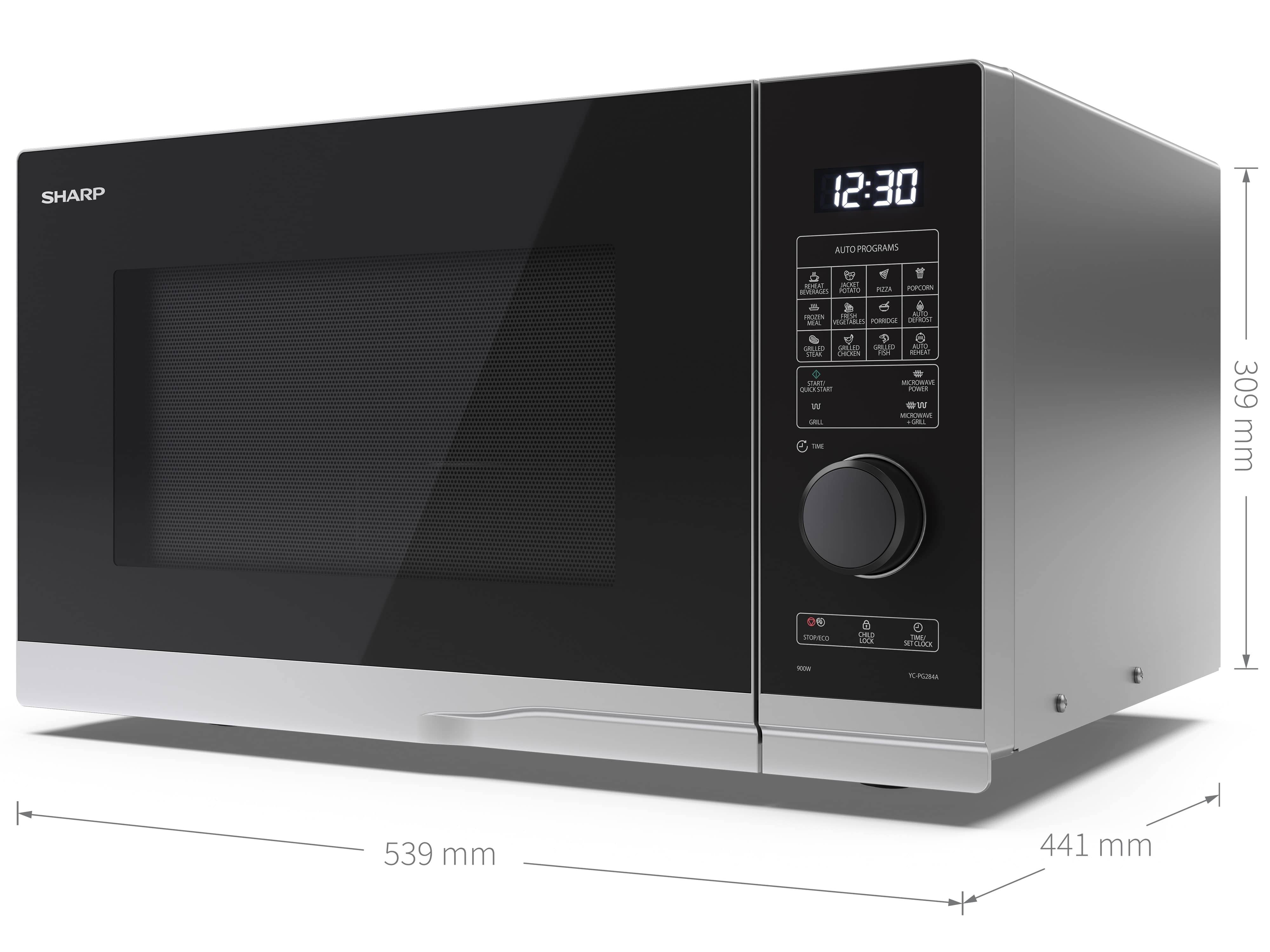 Sharp Premium series YC-PG254AE-S - Mikrowellenofen mit Grill