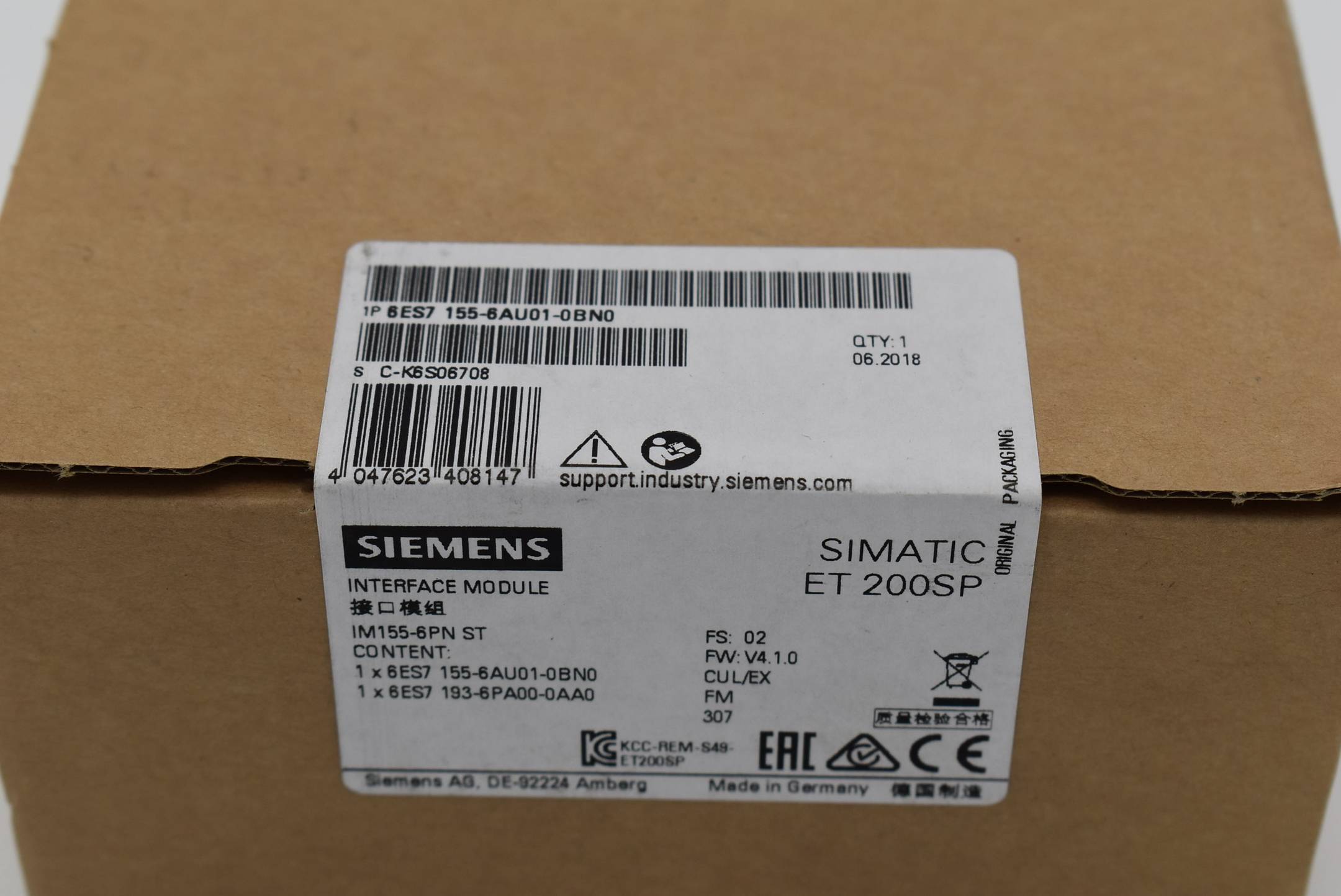 Siemens Siemens Interface-Modul 6ES7155-6AU01-0BN0 IM 155-6PN Standard PROFINET FS04 Siemens Interface-Modul 6ES7155-6A