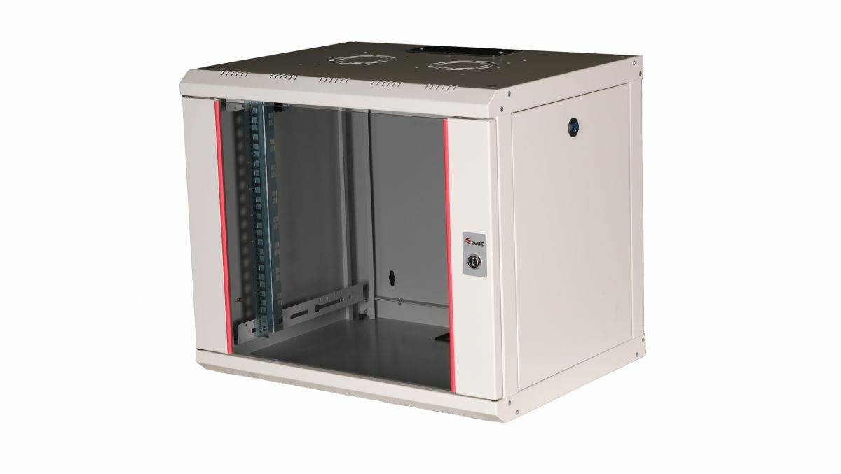 EQUIP - Serverschrank 19"" 09U 600x450mm Glastür grau - Rack