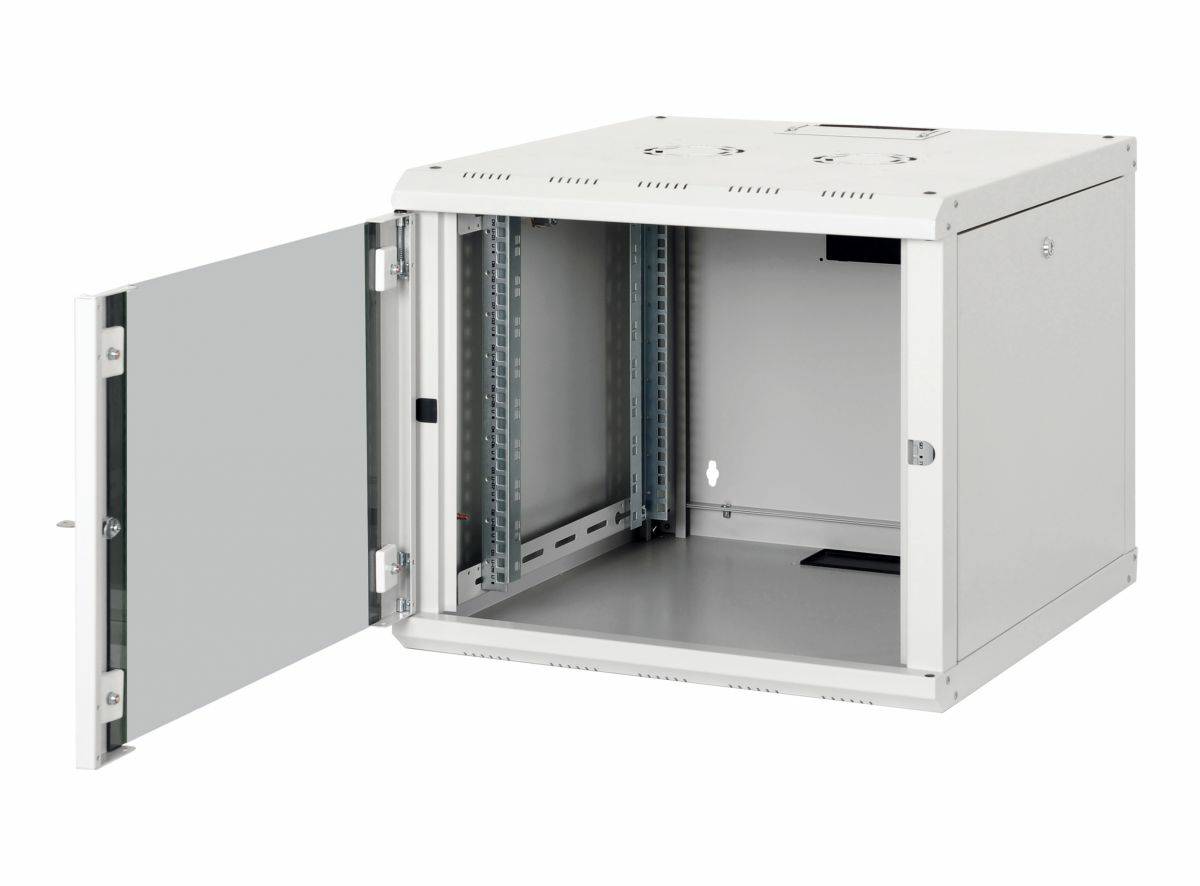 Equip Pro Mount - Schrank Netzwerkschrank - 600x600 mm, mit Glastür, abnehmbare und abschließbare Paneele, montiert - ge