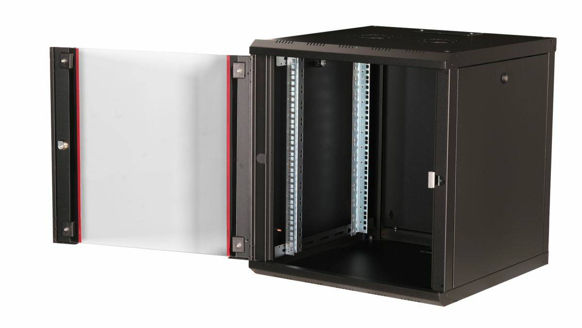 EQUIP - Serverschrank 19"" 12U 600x600mm Glastür schwarz - Rack