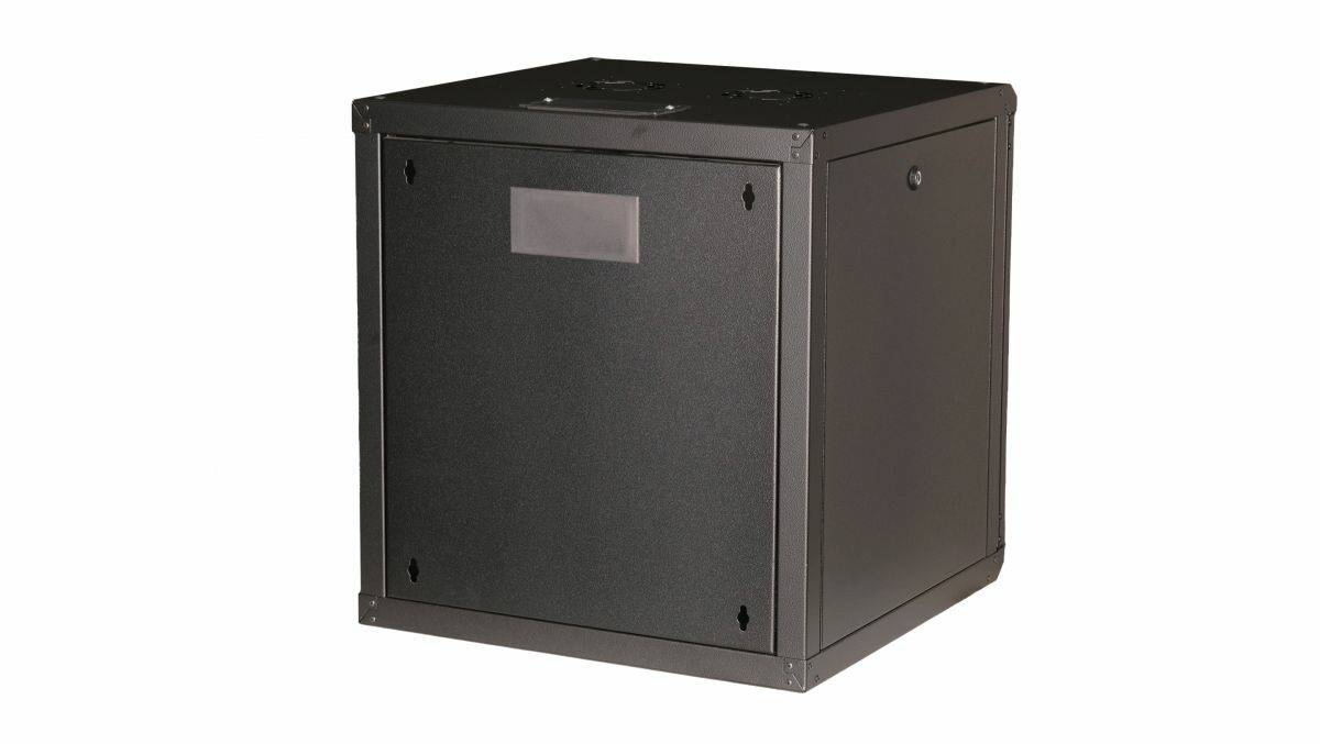 EQUIP - Serverschrank 19"" 12U 600x600mm Glastür schwarz - Rack