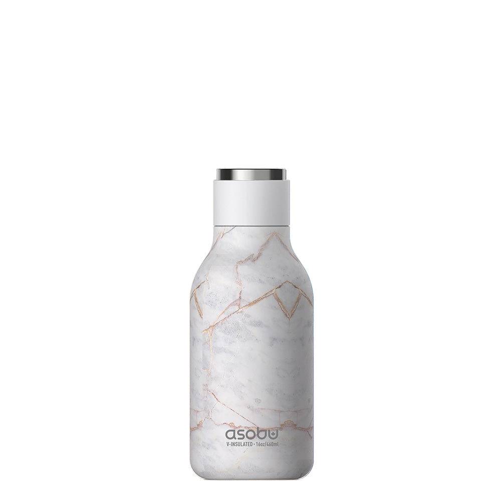 Asobu Urban, 460 ml, Sport, Tägliche Nutzung, Wandern, Grau, Weiß, Edelstahl, Erwachsener, Mann/Frau