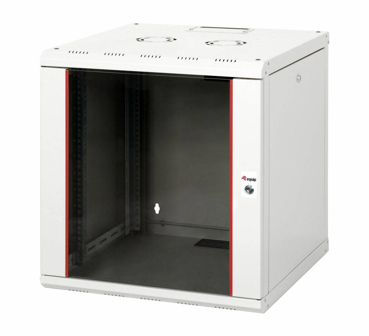 EQUIP - Serverschrank 19"" 12U 600x600mm Glastür grau - Rack