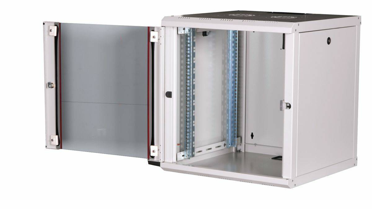 EQUIP - Serverschrank 19"" 12U 600x600mm Glastür grau - Rack