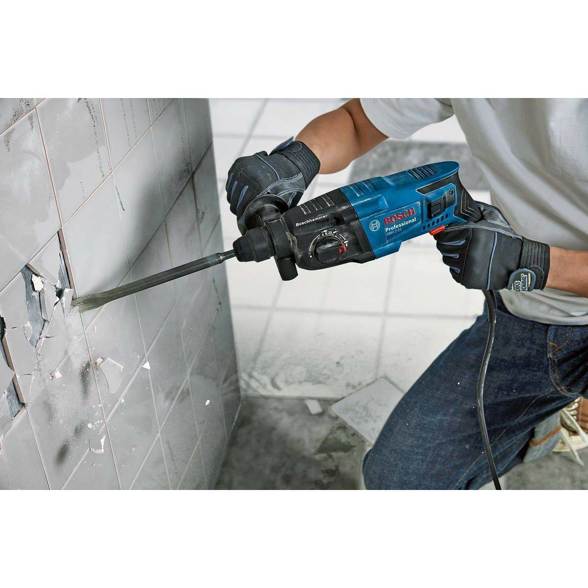 Bosch Professional GBH 2-21 SDS-Plus-Bohrhammer 230 V 720 W mit Zubehör, inkl. Koffer