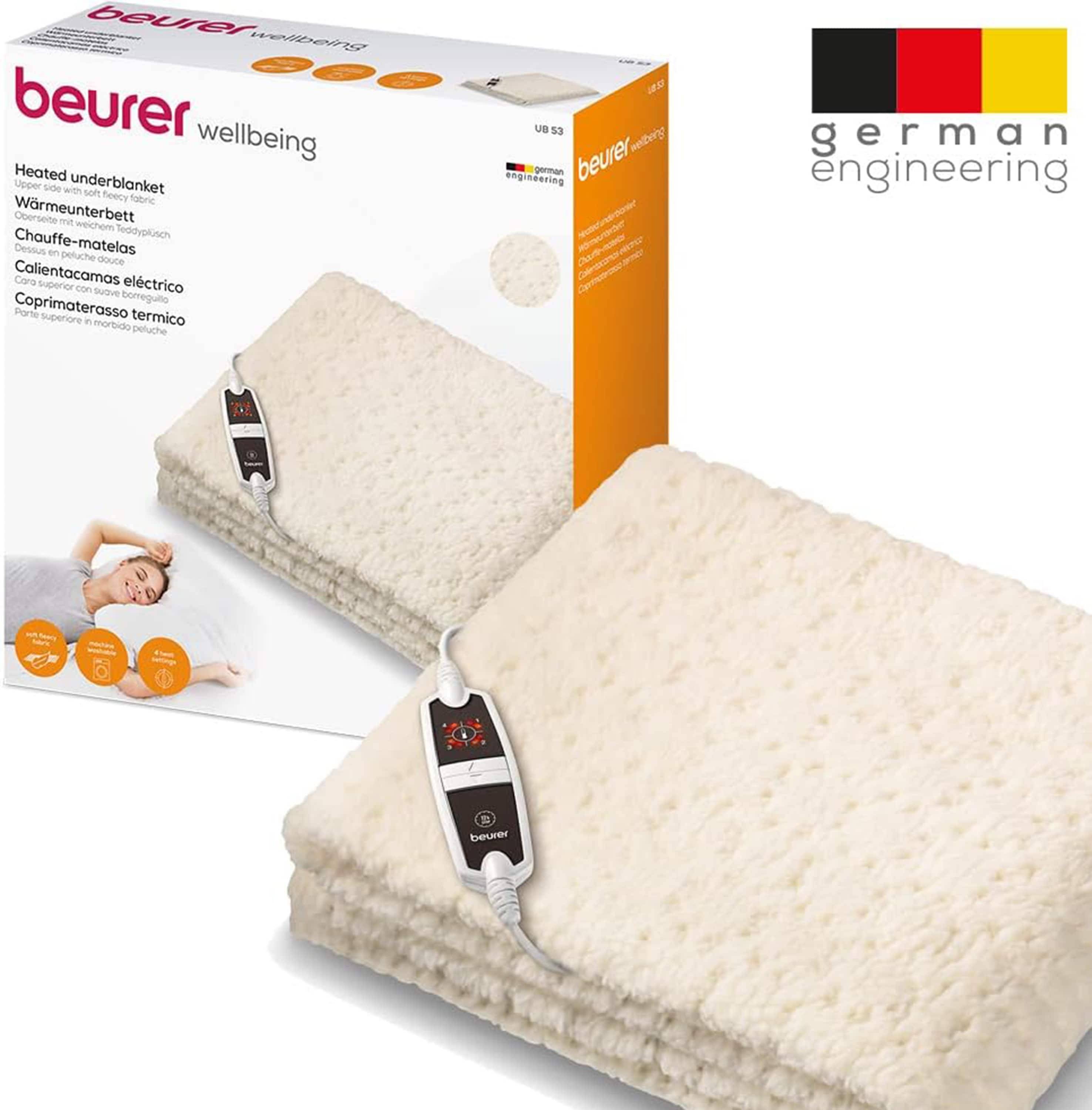 Beurer UB 53 Teddy Single Wärmeunterbett 60 W Weiß