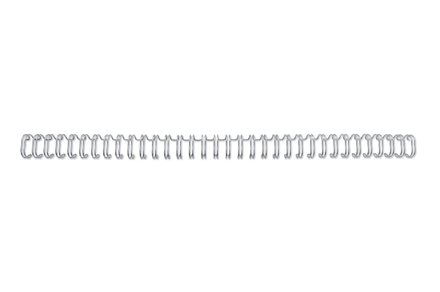 Drahtbinderücken 34 Ringe 6mm VE=100 Stück silber