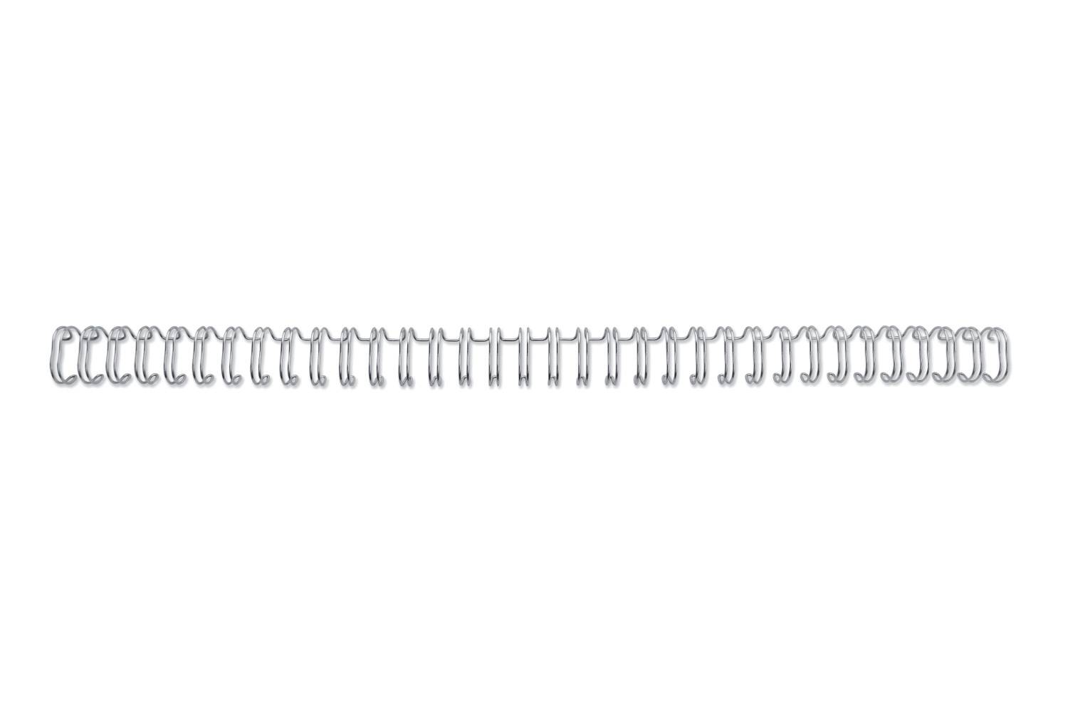 Drahtbinderücken 34 Ringe 6mm VE=100 Stück silber