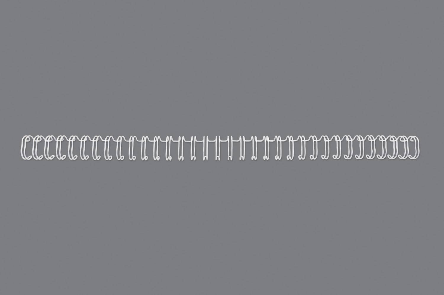 Drahtbinderücken 34 Ringe 14mm VE=100 Stück weiß