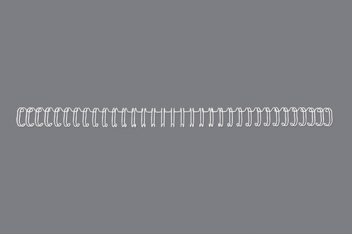 Drahtbinderücken 34 Ringe 14mm VE=100 Stück weiß