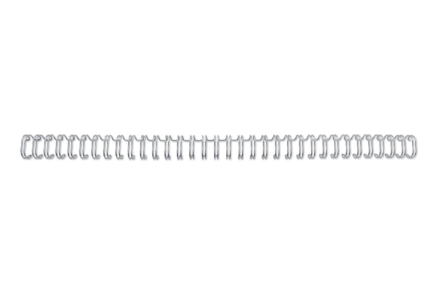 Drahtbinderücken 34 Ringe 14mm VE=100 Stück silber