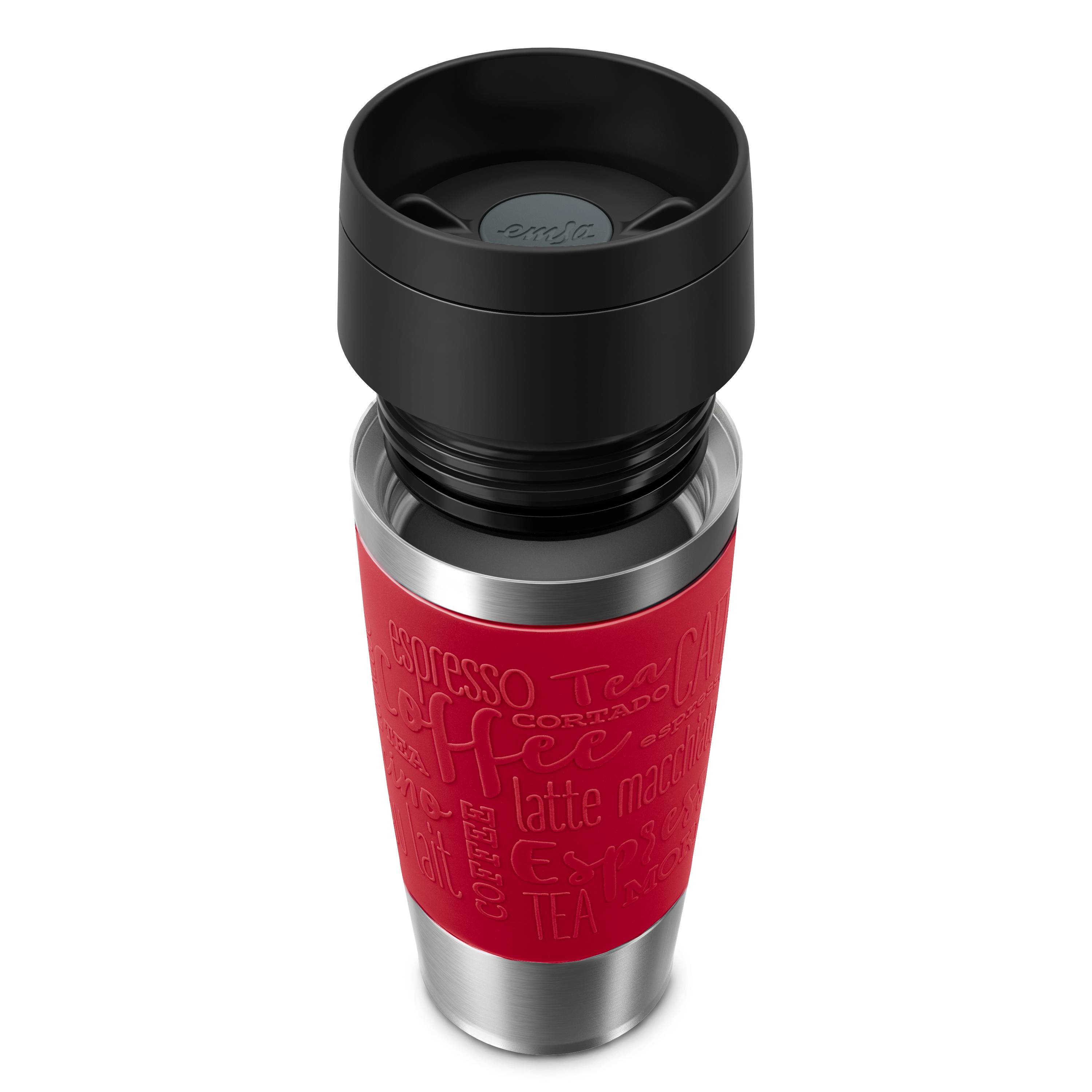 Emsa N20222 Travel Mug Classic Isolierbecher 0,5 Liter , neuer Komfort-Schraubverschluss