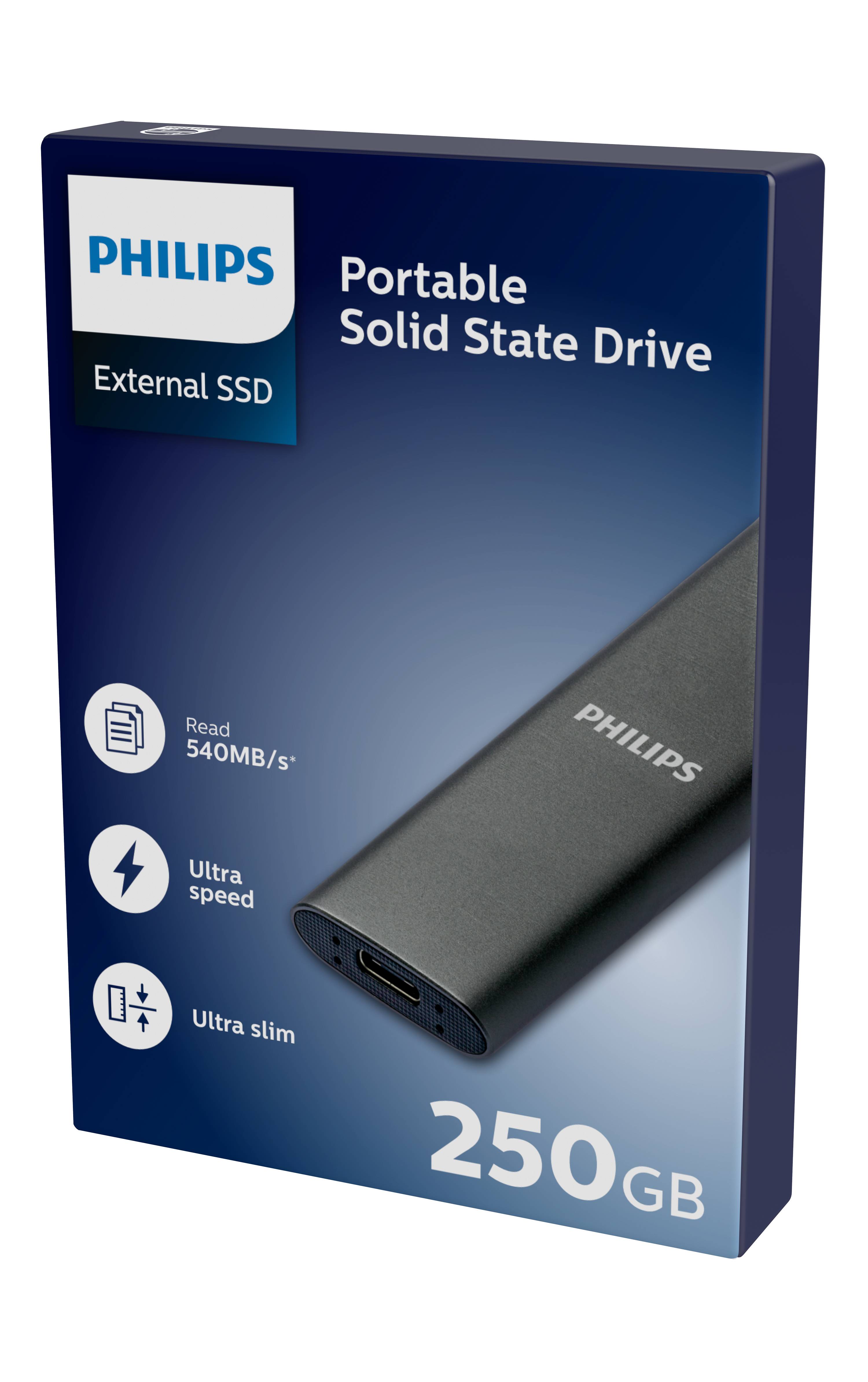 Philips External SSD 250GB Ultra Speed Grey