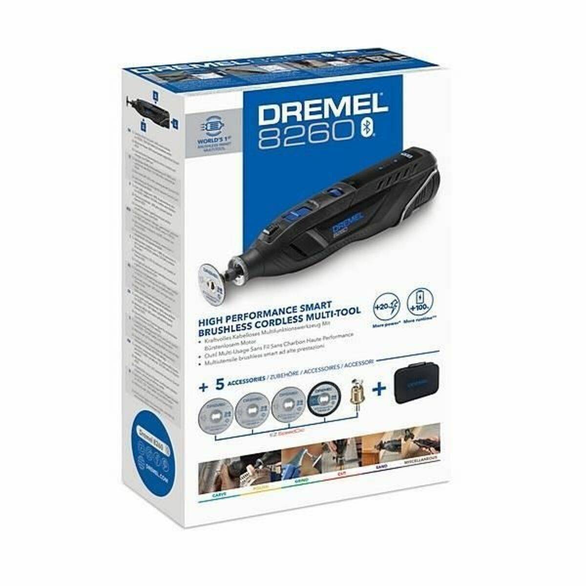 Dremel 8260 F0138260JA Multifunktionswerkzeug inkl. Akku, inkl. Ladegerät, mit Zubehör 1 Stück 12V 3Ah Anzahl mitgelieferte Akkus