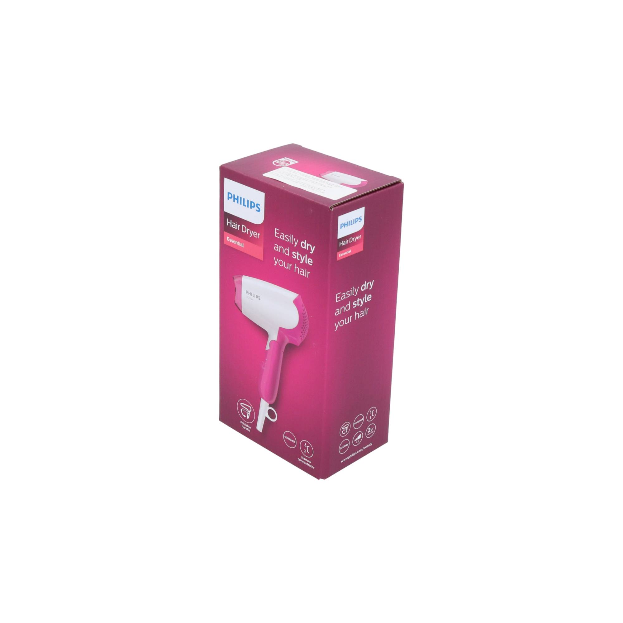 Philips BHD 003/00 DryCare Essential Haartrockner 1400 Watt weiß / rosa