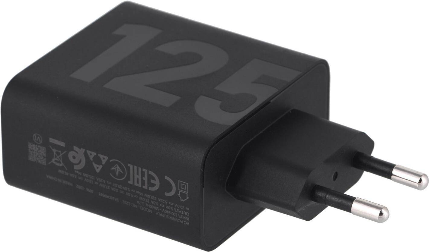 Motorola Solutions Wall Charger TurboPower 125W GaN USB-A w/1m USB-C Black