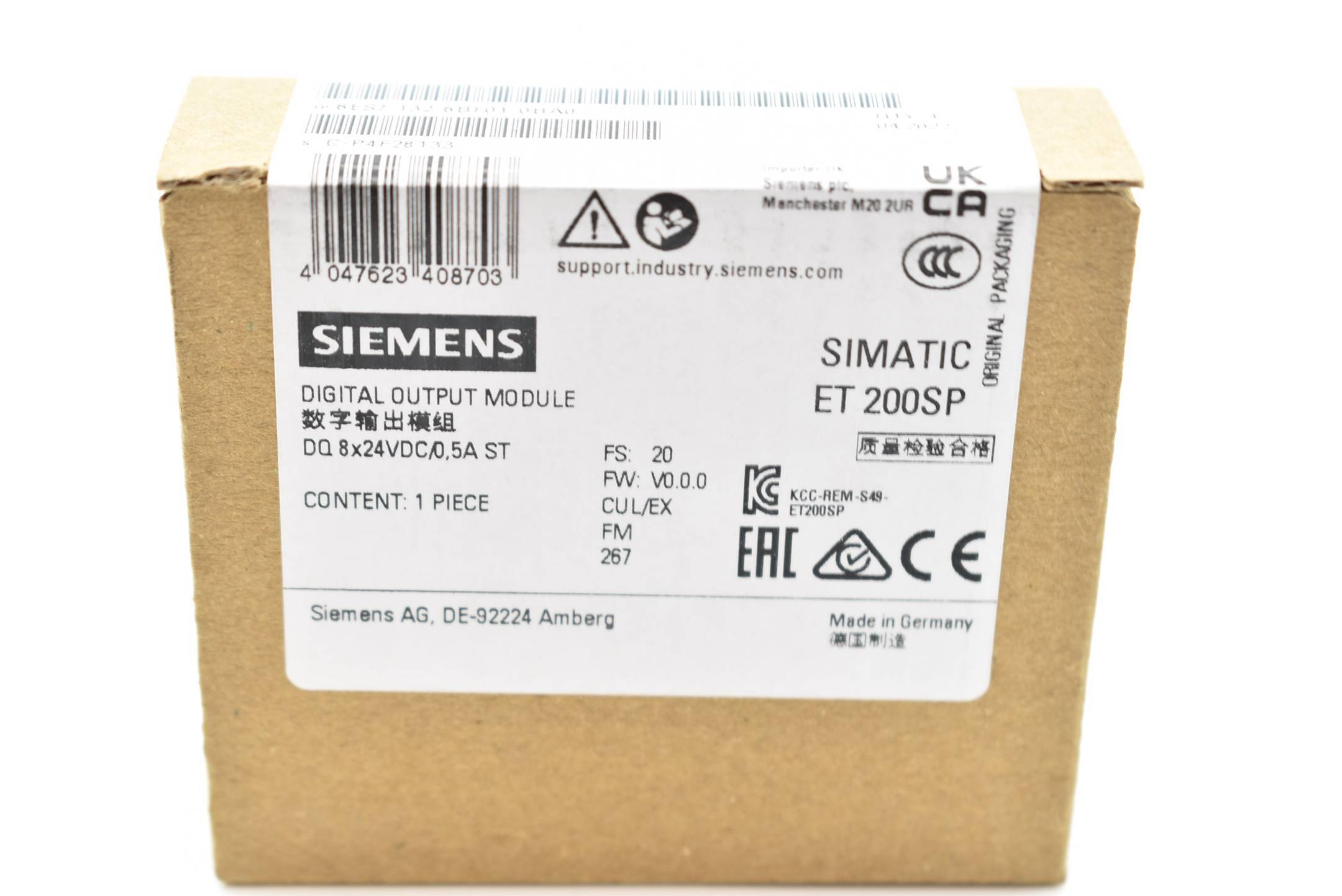 Siemens 6ES7132-6BF01-0BA0 - SIMATIC ET 200SP, Digitales Ausgangsmodul, DQ 8x 2