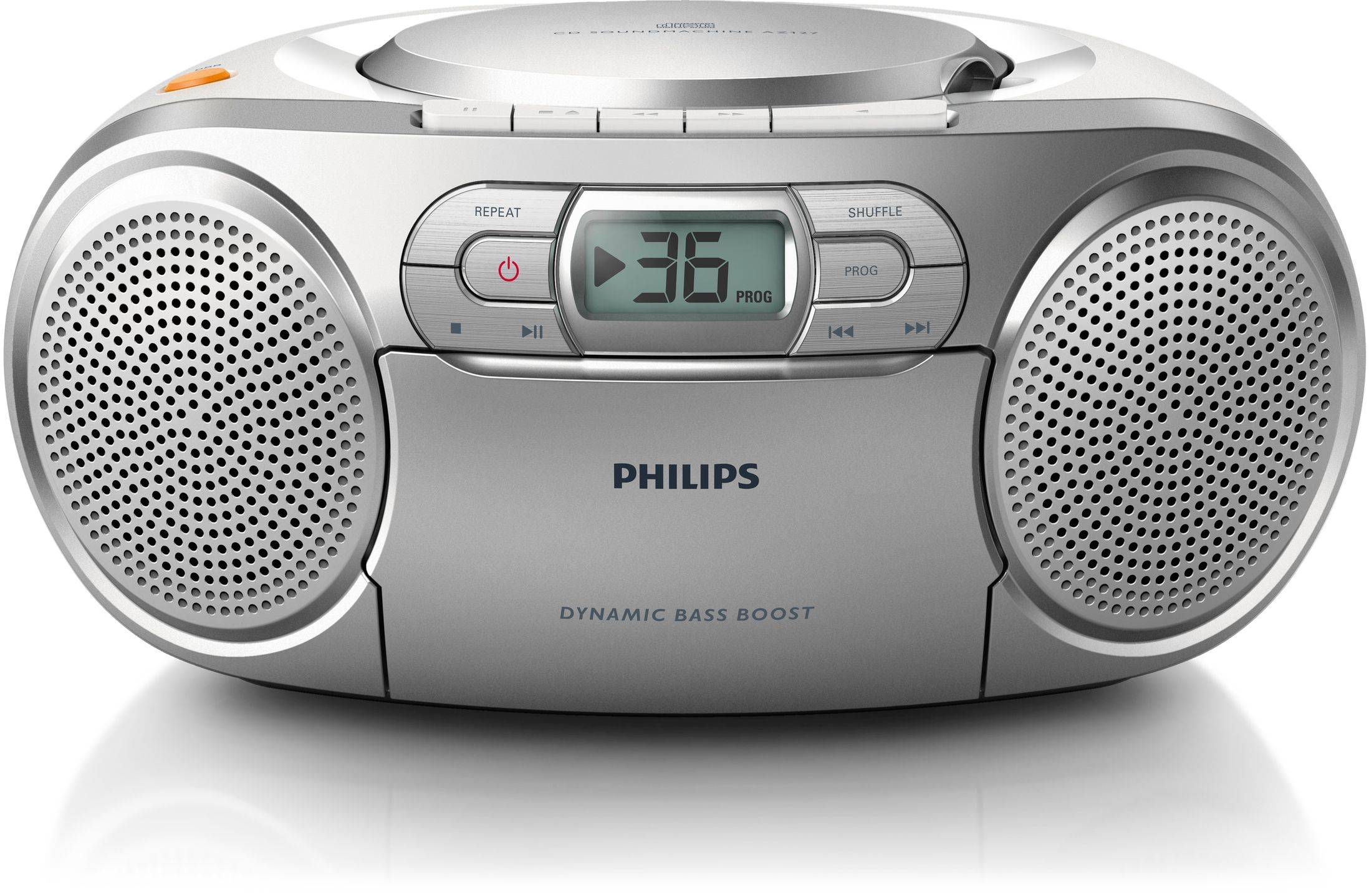 Philips AZ127 - Ghettoblaster - 2 Watt - Silber