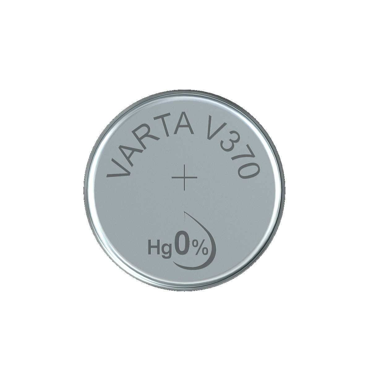Varta Knopfzelle 370 1.55V 30 mAh Silberoxid SILVER Coin V370/SR69 NaBli 1