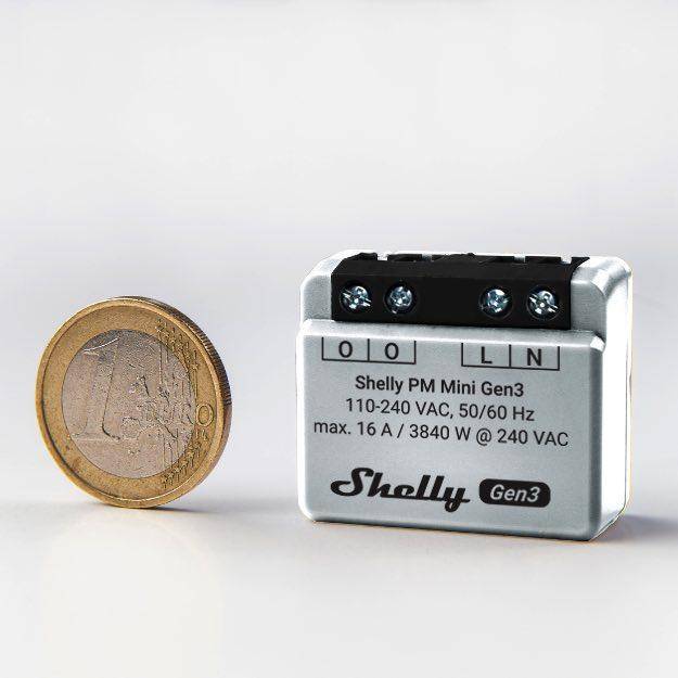 Shelly PM Mini Gen3 Schalt-Messaktor Wi-Fi, Bluetooth