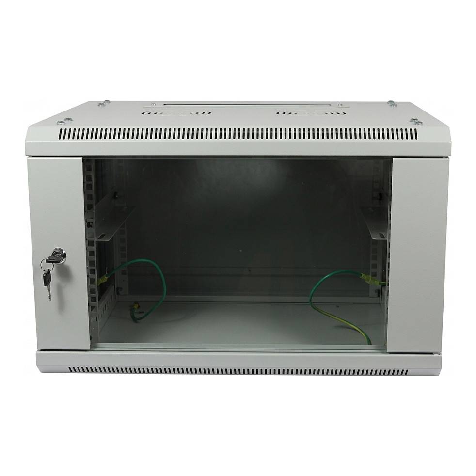ALLNET Netzwerkschrank 19 9HE 1-teilig T600mm Lichtgrau zerlegt(Flat Pack) SMA-Serie Gehäuse und