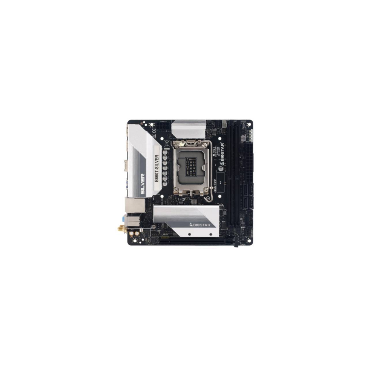 BioStar B660T-SILVER Mainboard Sockel (PC) Intel® LGA 1700 Formfaktor (Details) Mini-ITX Mainboard-Chipsatz Intel® B660