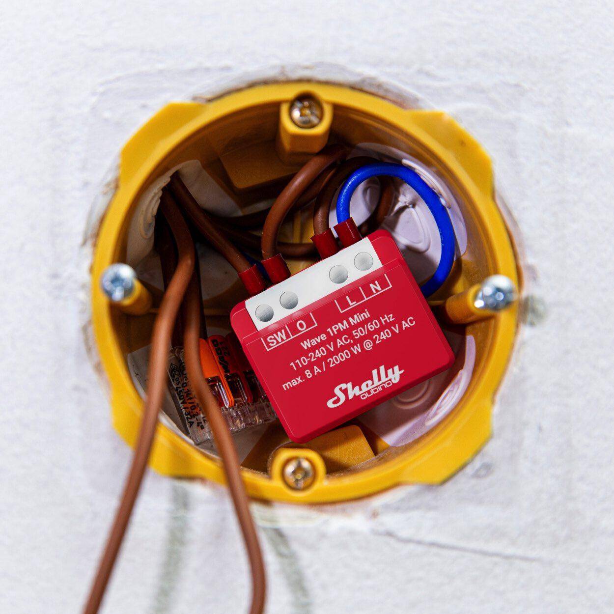 Shelly · Unterputz·""Wave 1PM Mini""· Relais· max. A· 1 Kanal· Z-Wave