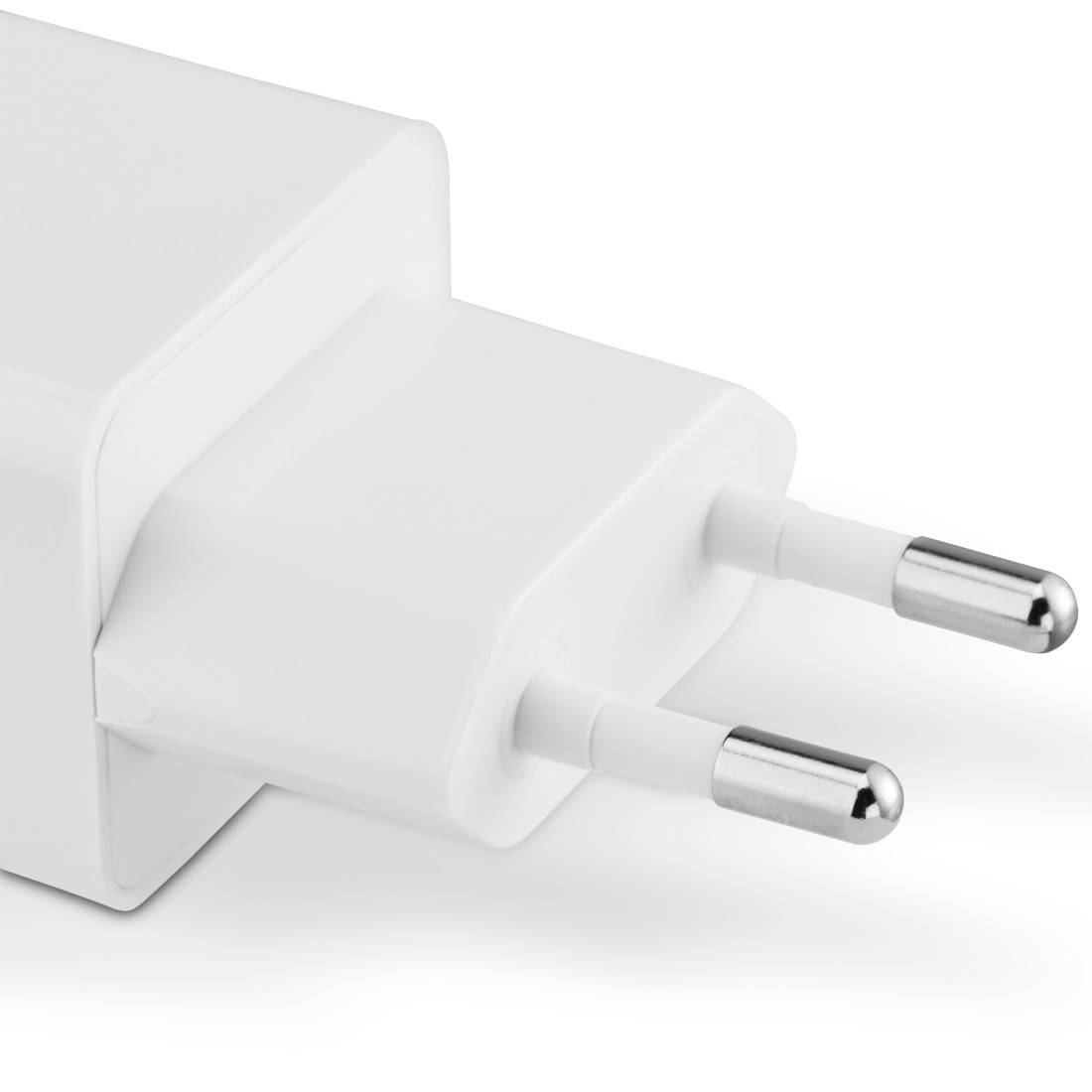 hama 00201996 Schnellladegerät, GaN, 2x USB-C, 1x USB-A, Mini-Ladegerät, PD, 65 W, Weiß