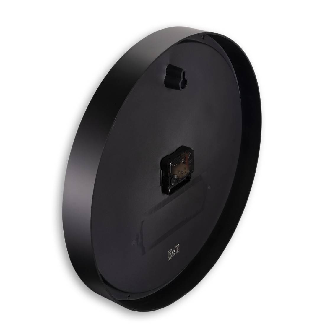 hama 00185876 Wanduhr "Aruba", Ø 40 cm, ohne Ticken, Schwarz