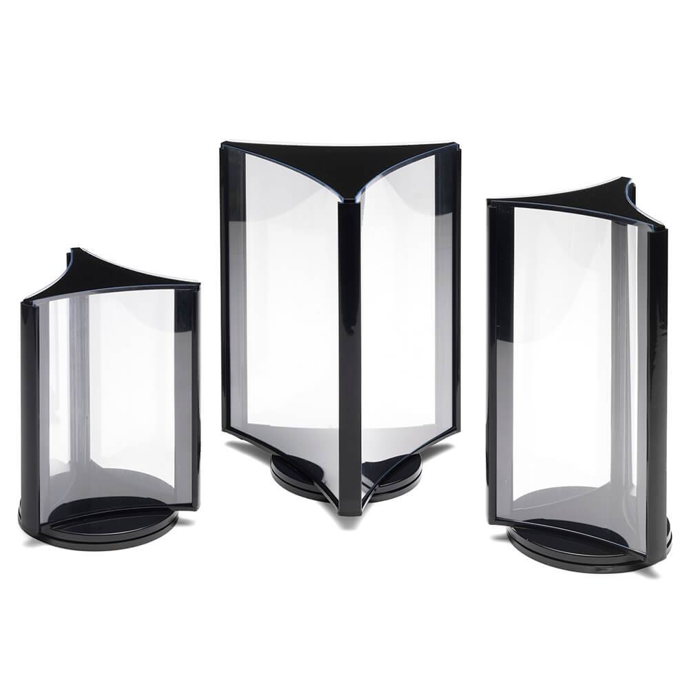 Tischaufsteller drehbar 3-seitig für Format DINlang