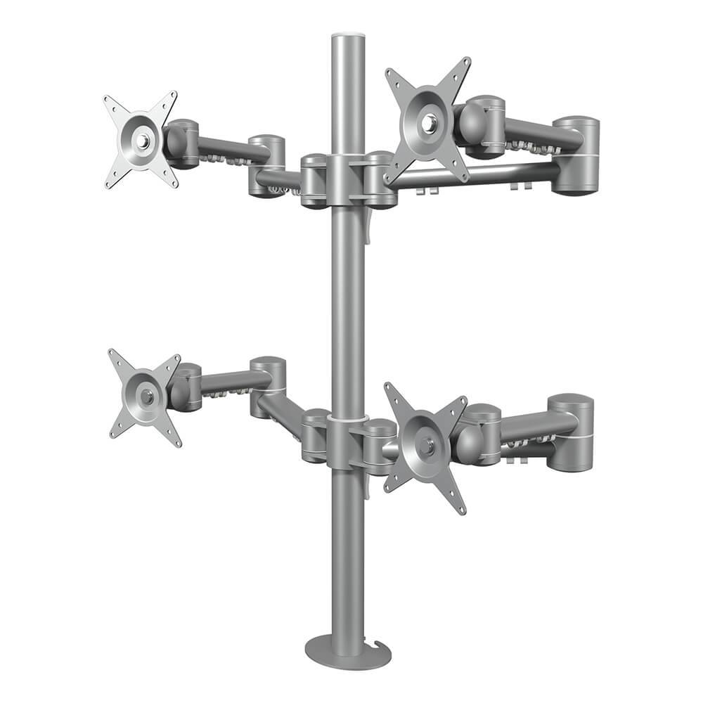 Dataflex Viewmate 2+2 Tischhalterung (52.622) silber