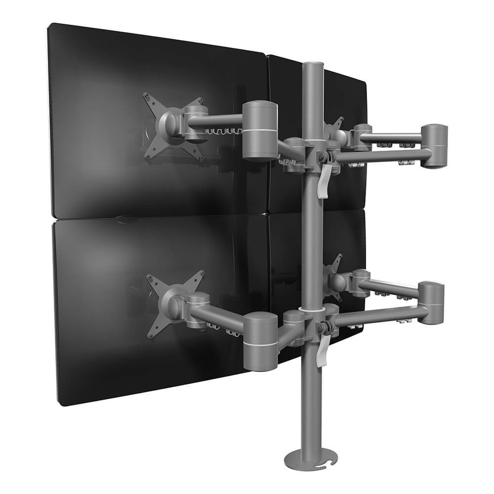 Dataflex Viewmate 2+2 Tischhalterung (52.622) silber