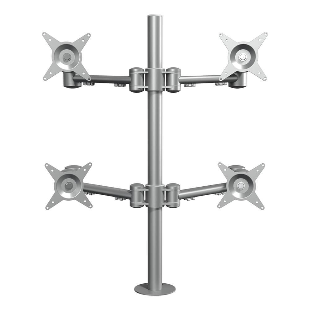 Dataflex Viewmate 2+2 Tischhalterung (52.622) silber
