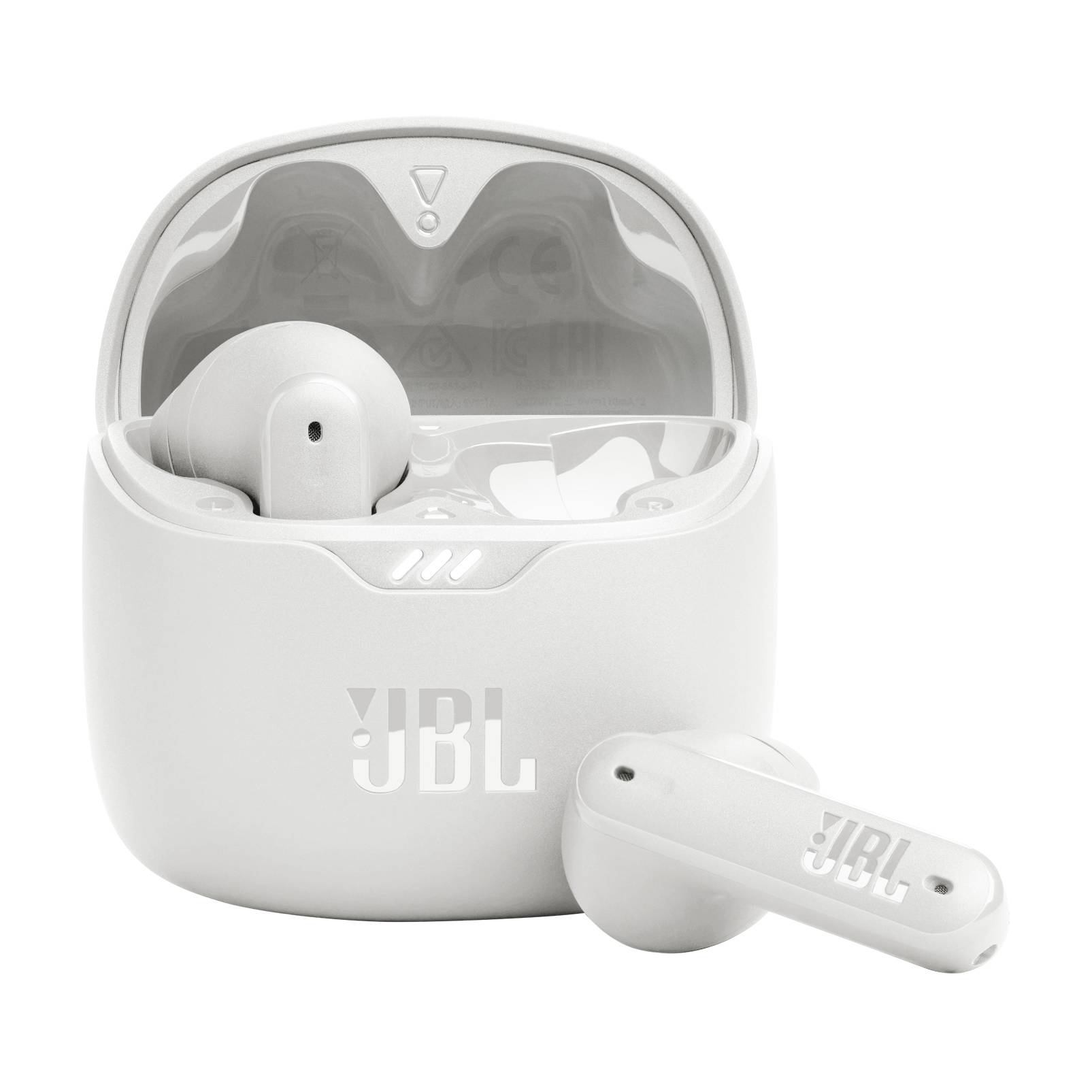 JBL TUNE FLEX In Ear Headset Bluetooth® Stereo Weiß Noise Cancelling Ladecase, Klang-Personalisierung Handy