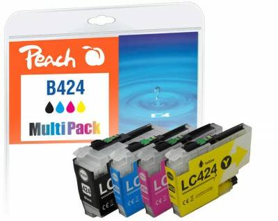 Peach PI500-389, Standardertrag, Schwarz, Cyan, Magenta, Gelb, 18 ml, 10 ml, 4 Stück(e), Multipack