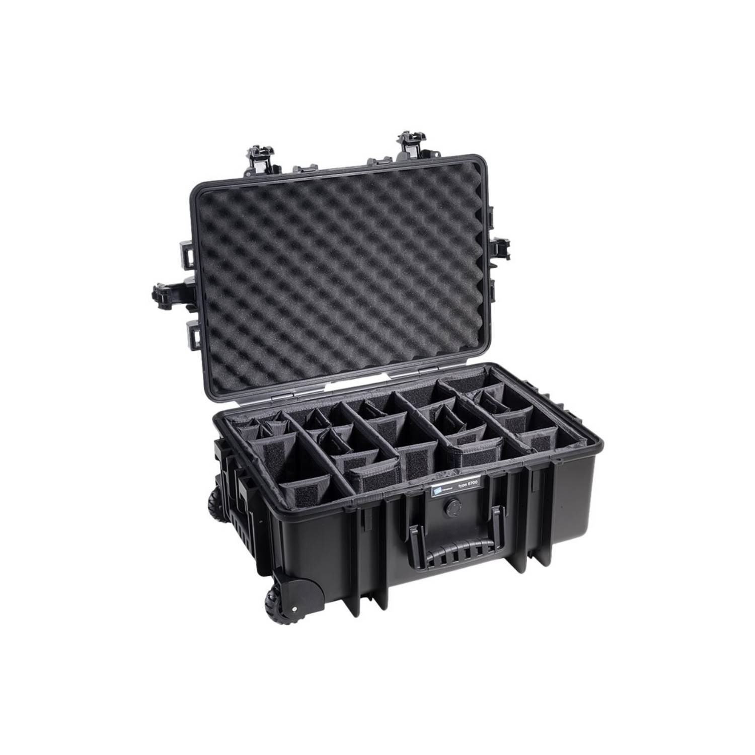 B & W International Outdoor Koffer outdoor.cases Typ 6700 51 l (B x H x T) 610 x 430 x 265 mm Schwarz 6700/B/SI