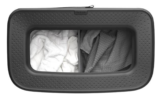 Brabantia Bo Wäschekorb, 60 l, Rechteckig, Schwarz, Schwarz, 540 mm, 320 mm