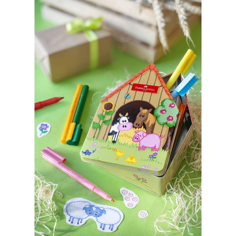 FABER-CASTELL - Filzstift Connector Bauernhof