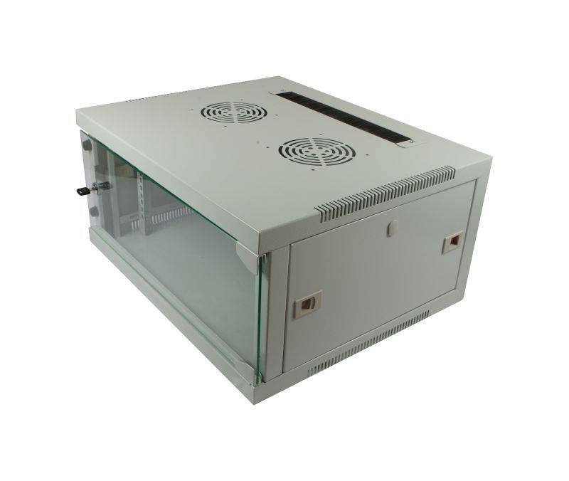 ALLNET 19""Wandgehäuse 4HE 1-teilig T594/B541mm Lichtgrau SMQ-Serie - Zubehör Se