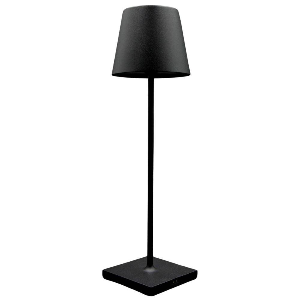 LED Akku-Tischleuchte Nuindie aus Aluminiumdruckguss in Nachtschwarz IP54 [Gebraucht - Gut]