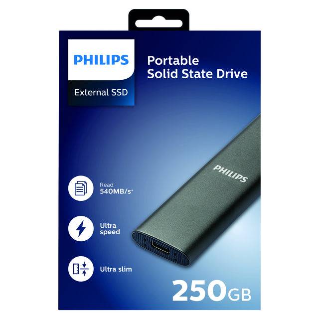 Philips External SSD 250GB Ultra Speed Grey