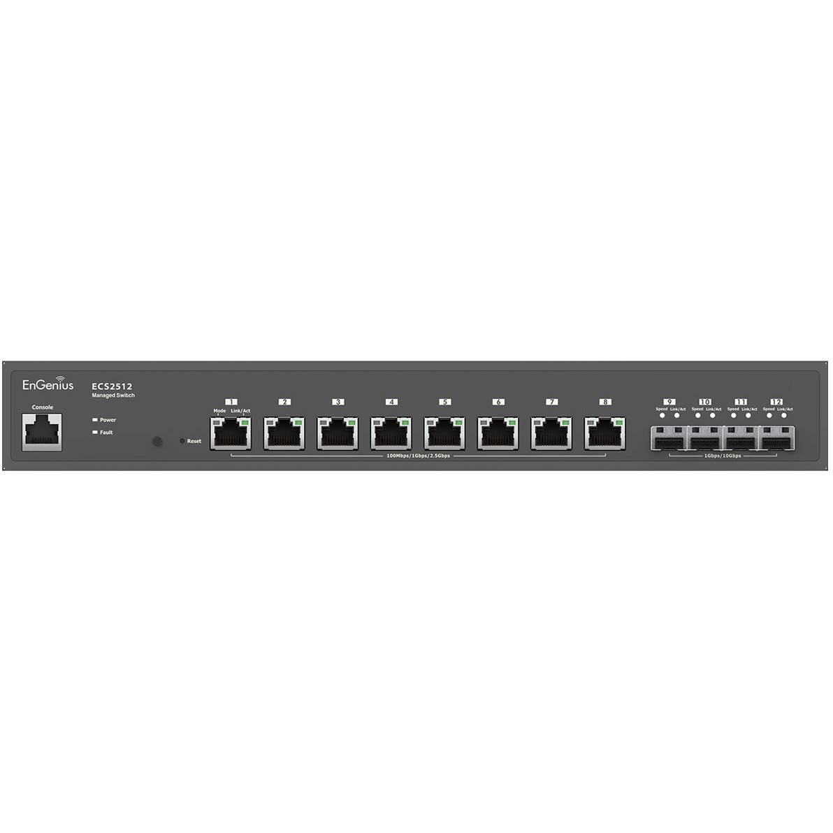 EnGenius ECS2512 - Managed - L2+ - 2.5G Ethernet (100/1000/2500) - Vollduplex -
