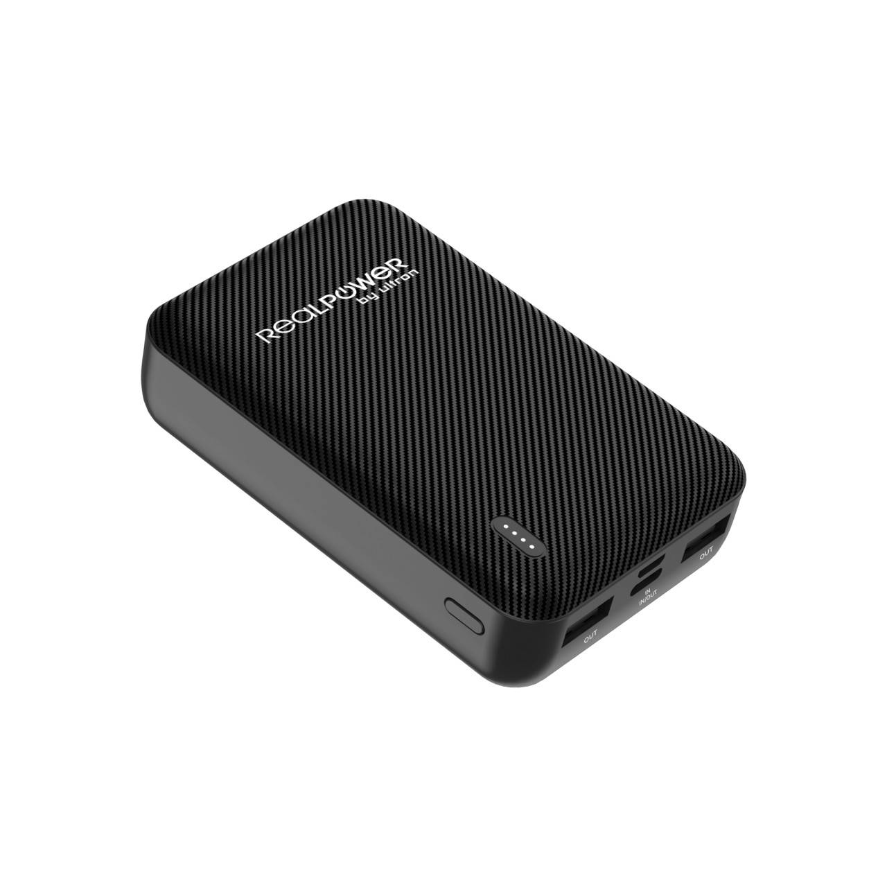 RealPower PB-10000 SE - 10000 mAh - Lithium Polymer (LiPo) - Schwarz - Mobiles L