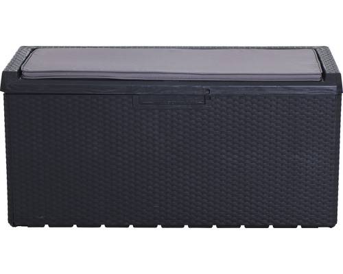 Kissenbox Aufbewahrungsbox 55 x 124 x 59 cm Kunststoff grau